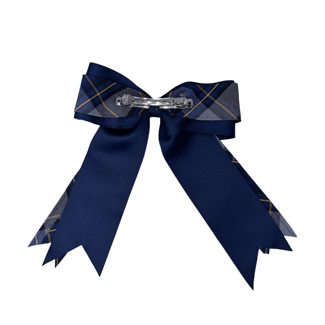 2 Layer Cheer Bow  - Plaid P57 - Image 2
