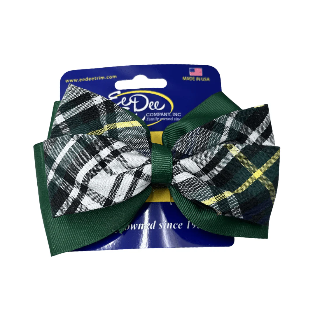 2 Layer Ribbon & Plaid Bow - P35 - Image 2