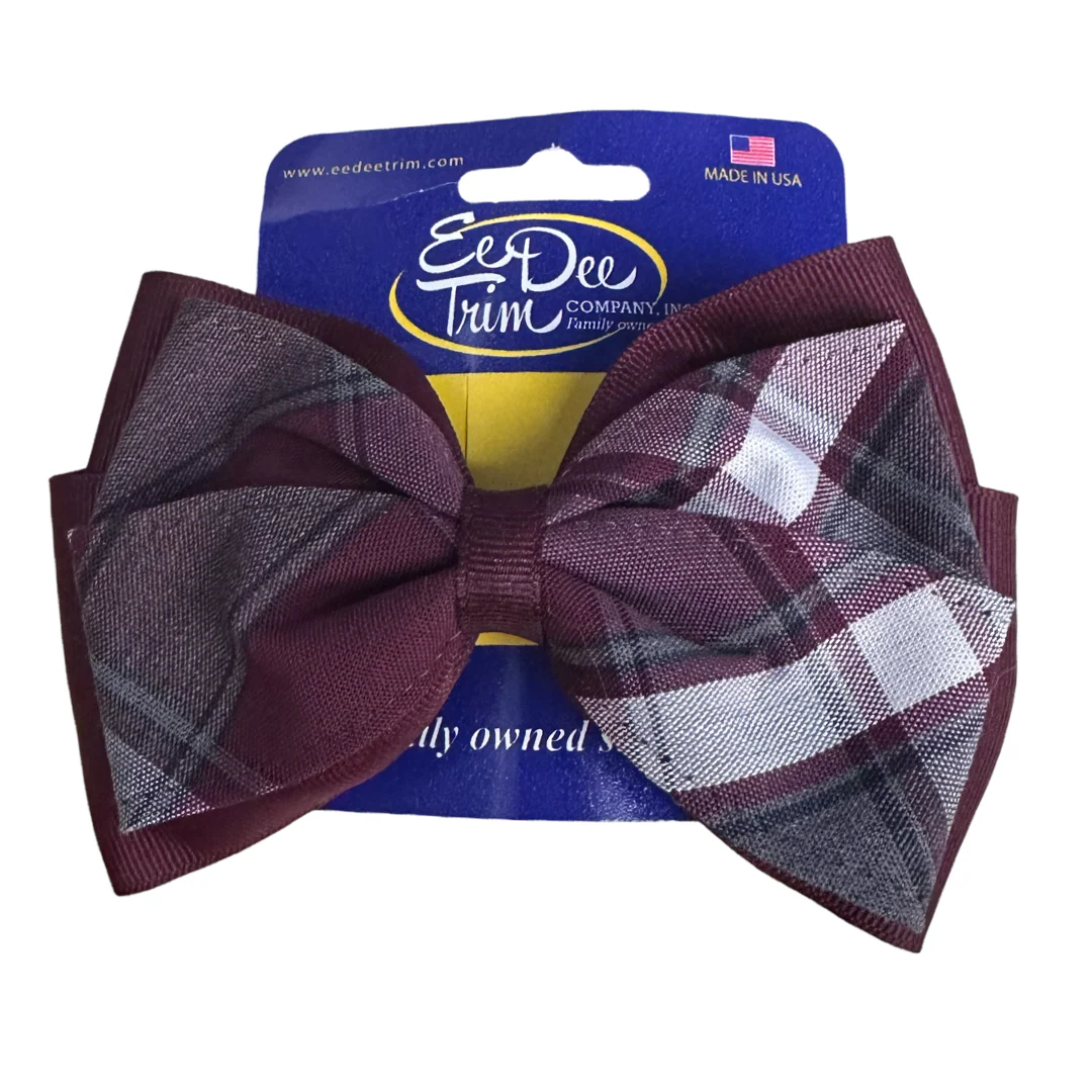 2 Layer Ribbon & Plaid Bow - P54 - Image 2