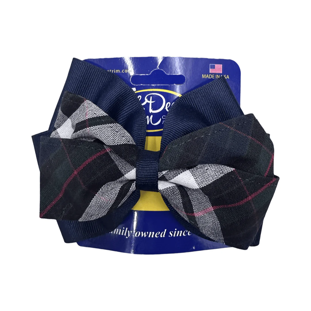 2 Layer Ribbon & Plaid Bow - P60 - Image 2