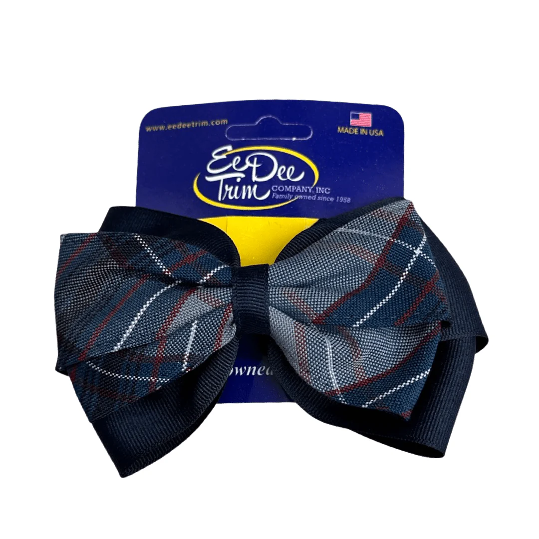 2 Layer Ribbon & Plaid Bow - P82 - Image 2