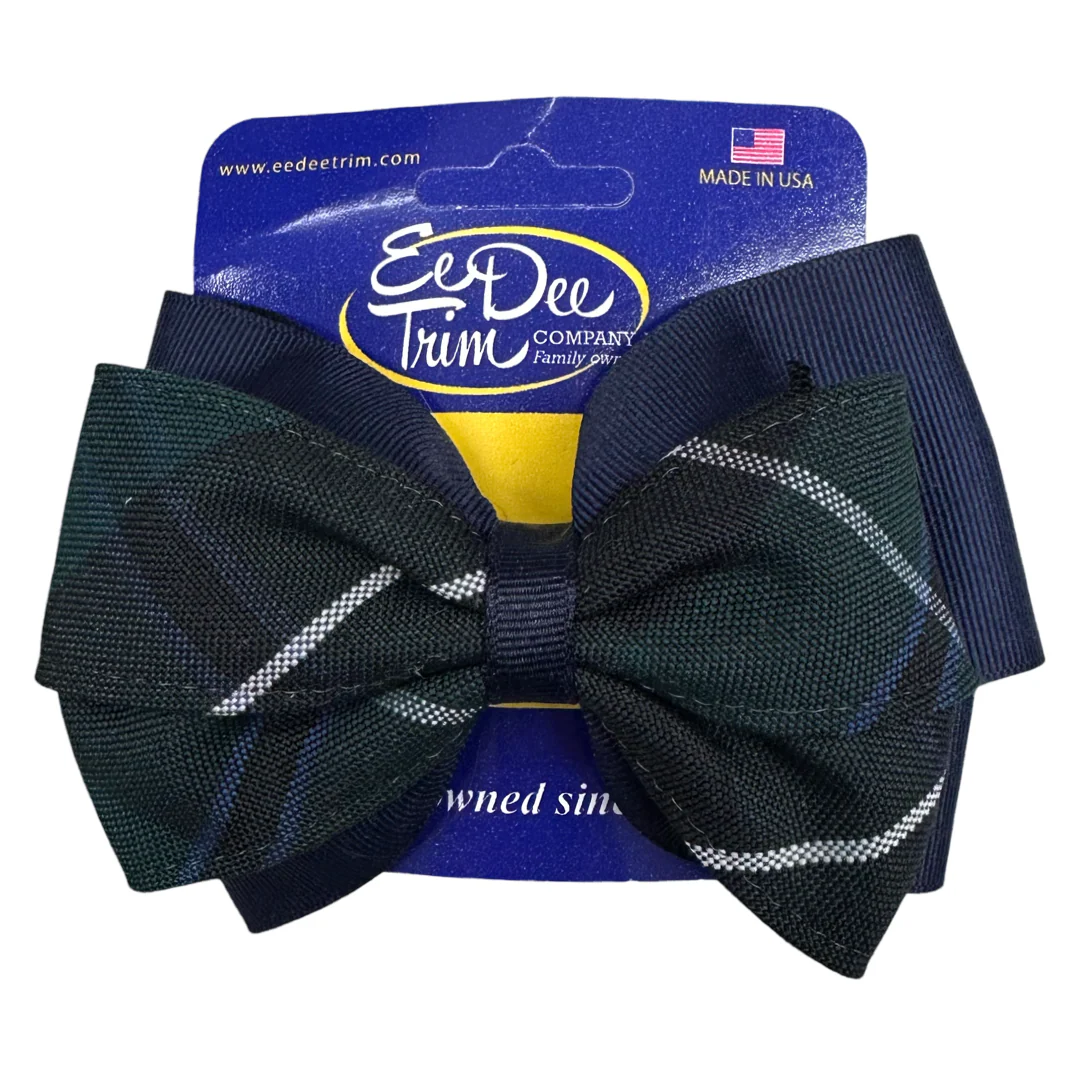 2 Layer Ribbon & Plaid Bow - P90 - Image 2
