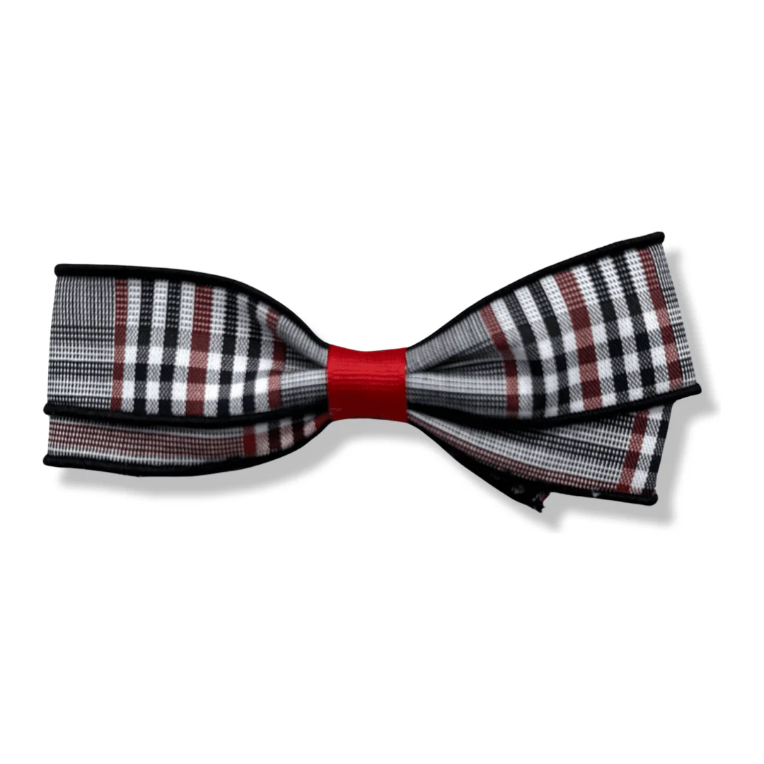 5" Large Basic Bow  - Plaid P08G - Image 2