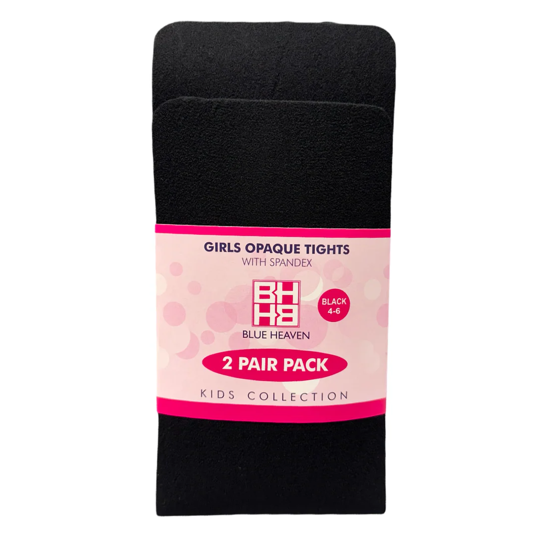 Blue Heaven Hosiery - Girls 2-Pack Tights w/ Spandex - Image 6