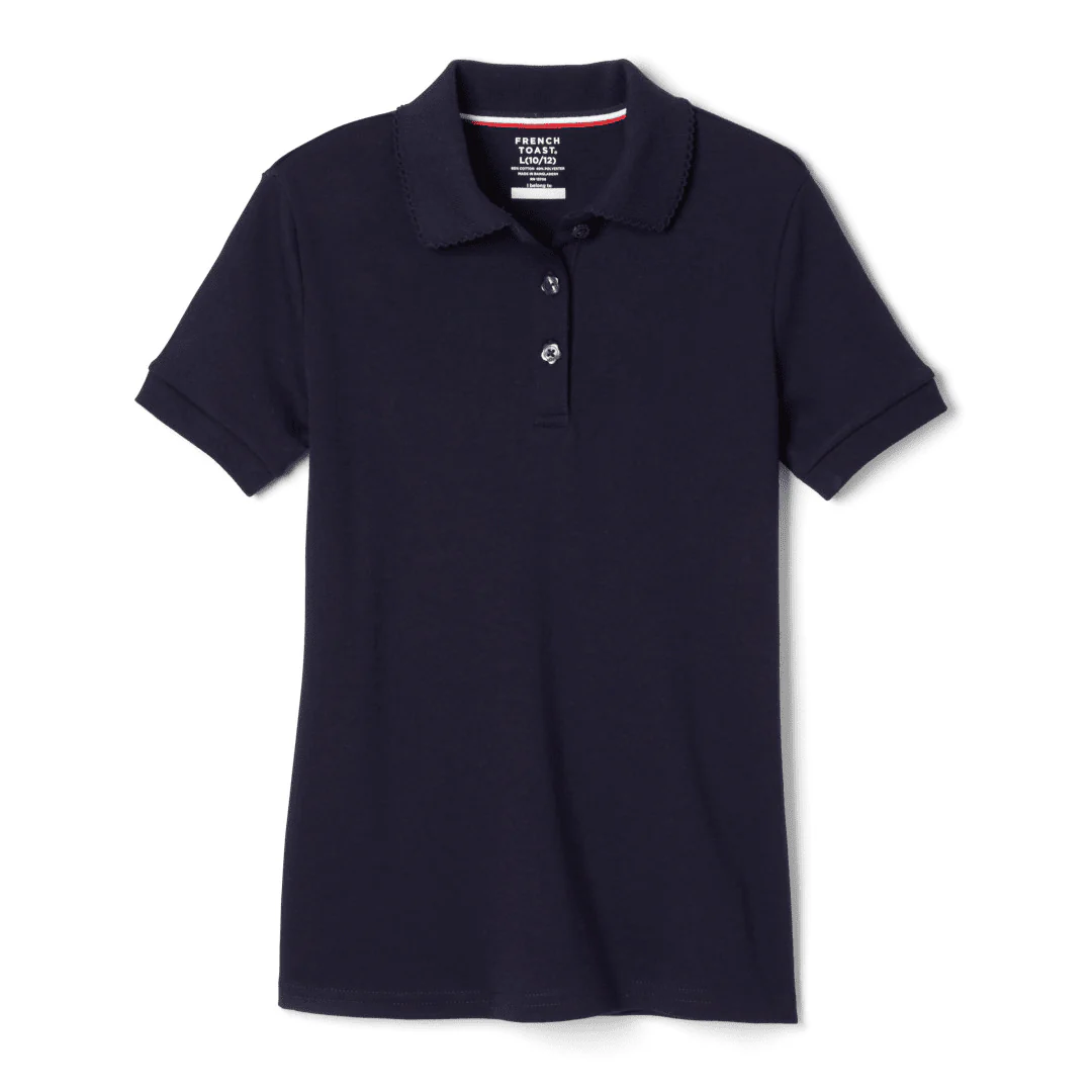 Applegate - Girl's Short Sleeve Picot Collar - No Logo