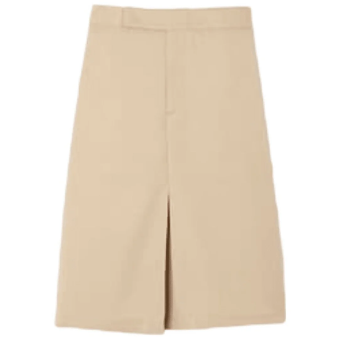 Below The Knee Kick Pleat Skirt