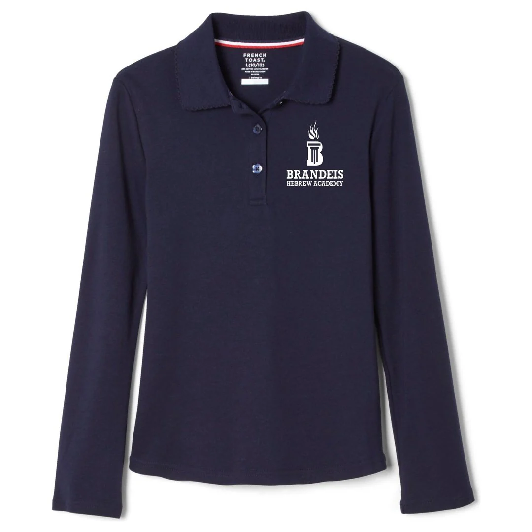 Brandeis Hebrew Academy Long Sleeve Picot Collar- Girls - Image 3