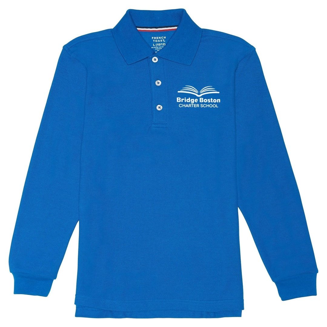 Bridge Boston Charter Long Sleeve Royal Blue Polo - Kids