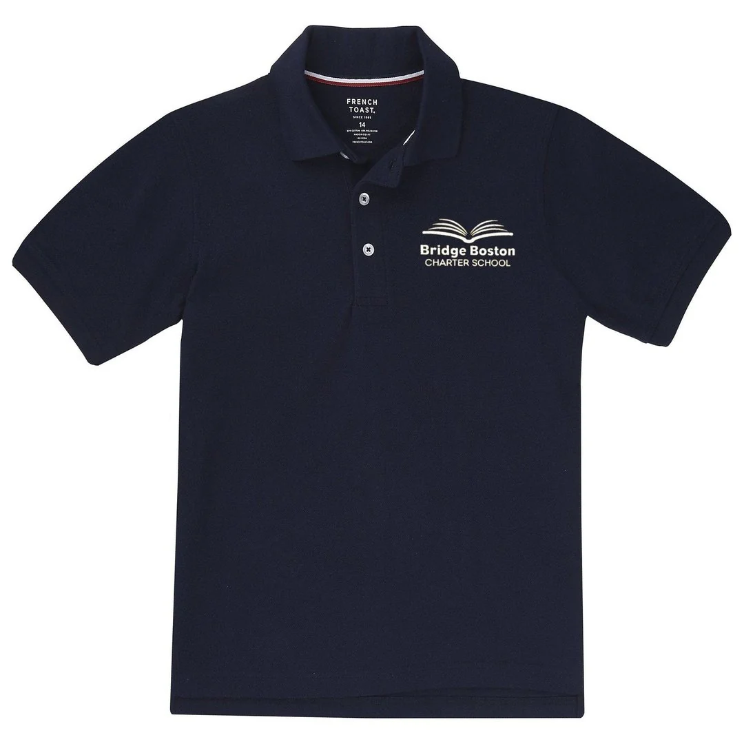 Bridge Boston Charter Short Sleeve Navy Polo - Kids
