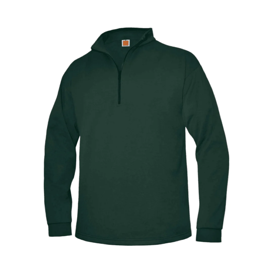 Cadet Collar Quarter Zip Sweatshirt -Adult - Image 5