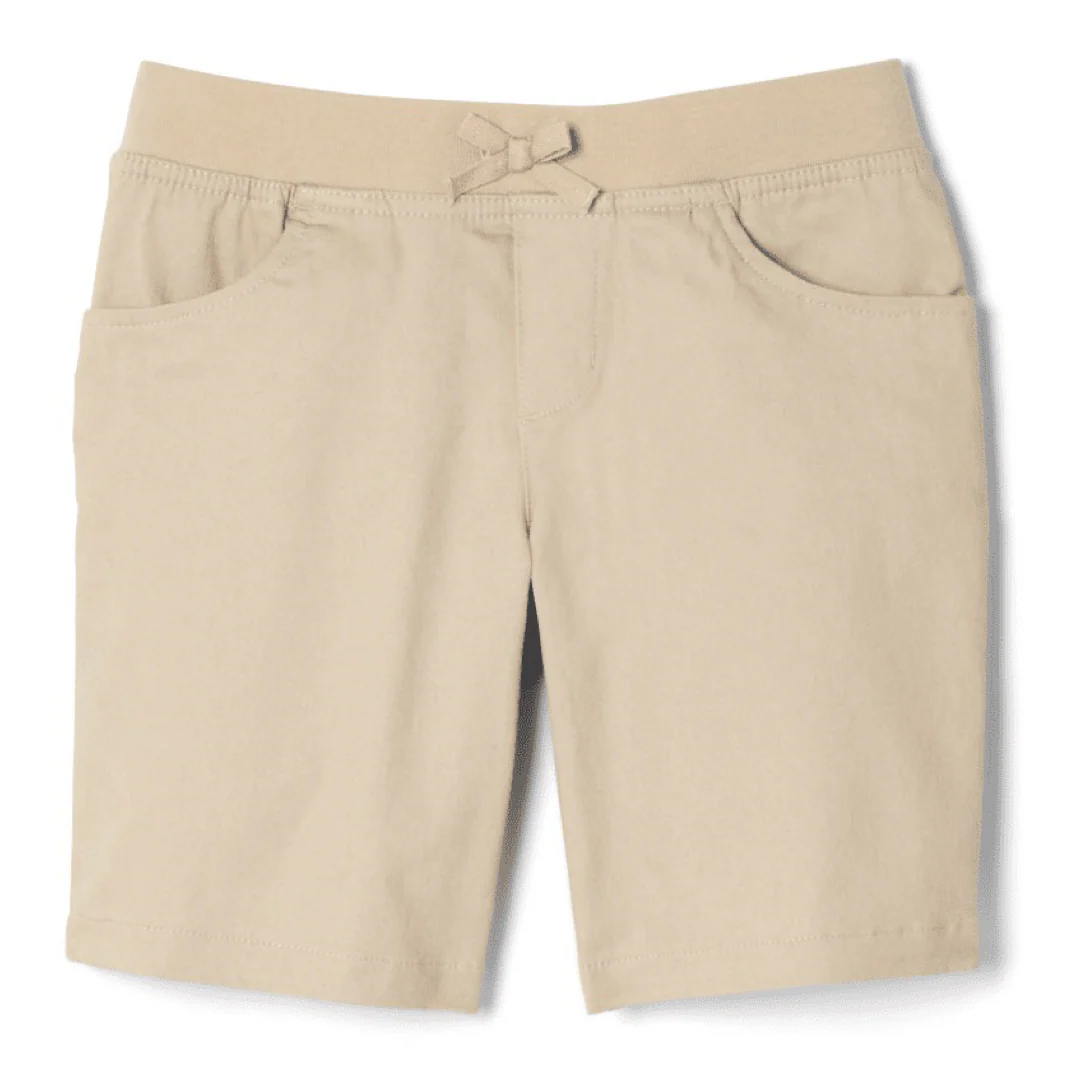 Carlsbad Prep Academy - Girls Stretch Pull-On Tie Front Shorts
