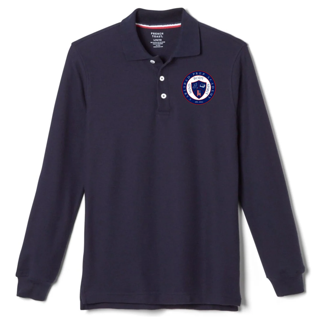 Carlsbad Prep Academy - Husky Long Sleeve Pique Polo - Kids - Image 3