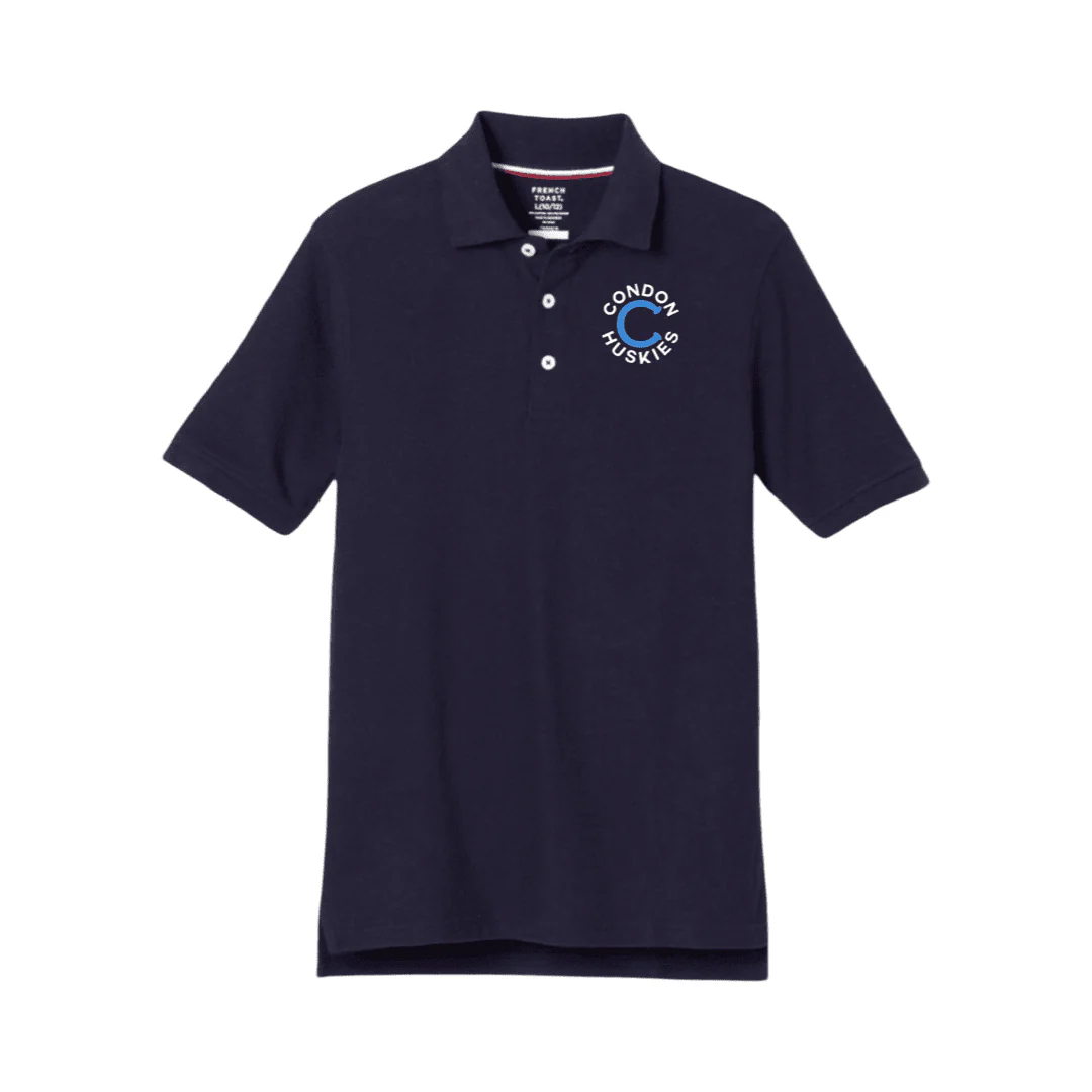 Condon K-8 - Short Sleeve Navy Polo - Kids / Adults