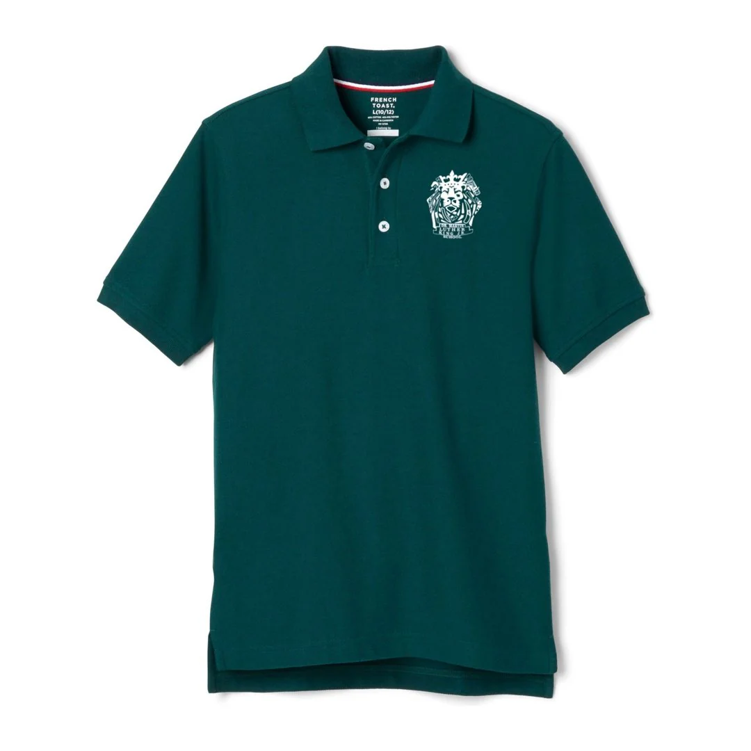 Martin Luther King Jr. 4-6th Hunter Green Short Sleeve Polo - Husky Kids