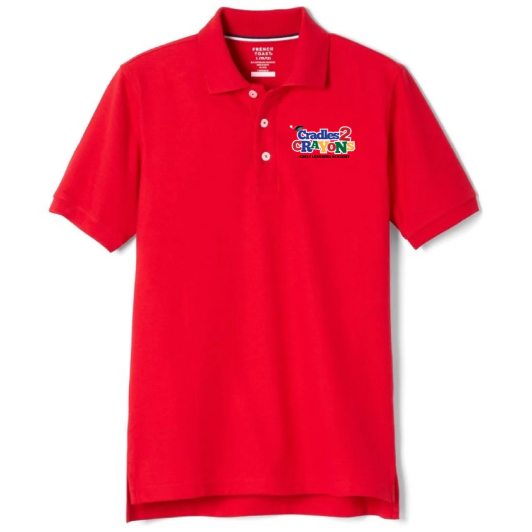 Cradles 2 Crayons  - Co-Ed Youth Short Sleeve Pique Polo - Image 2