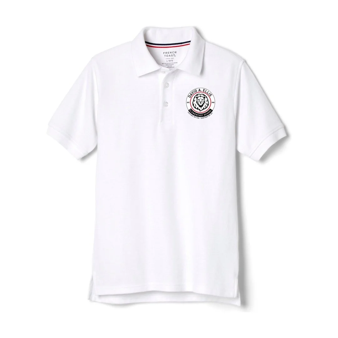 David A. Ellis Short Sleeve White Polo - Adult