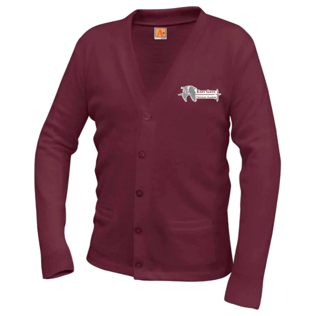 East Gate Christian Academy - Co-Ed  A+ V-Neck Sweater - Adult - Image 3