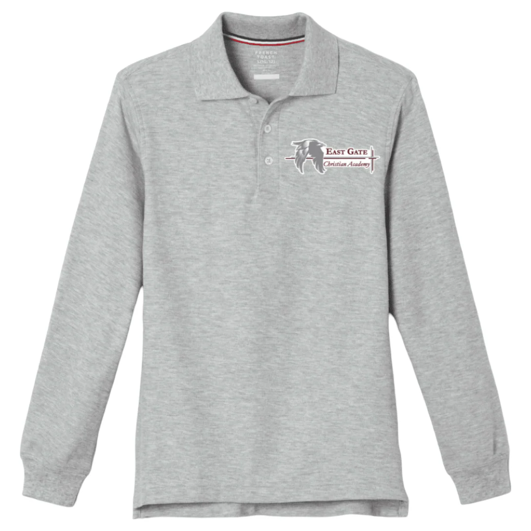 East Gate Christian Academy - Co-Ed Long Sleeve Polo - Adults - Image 3