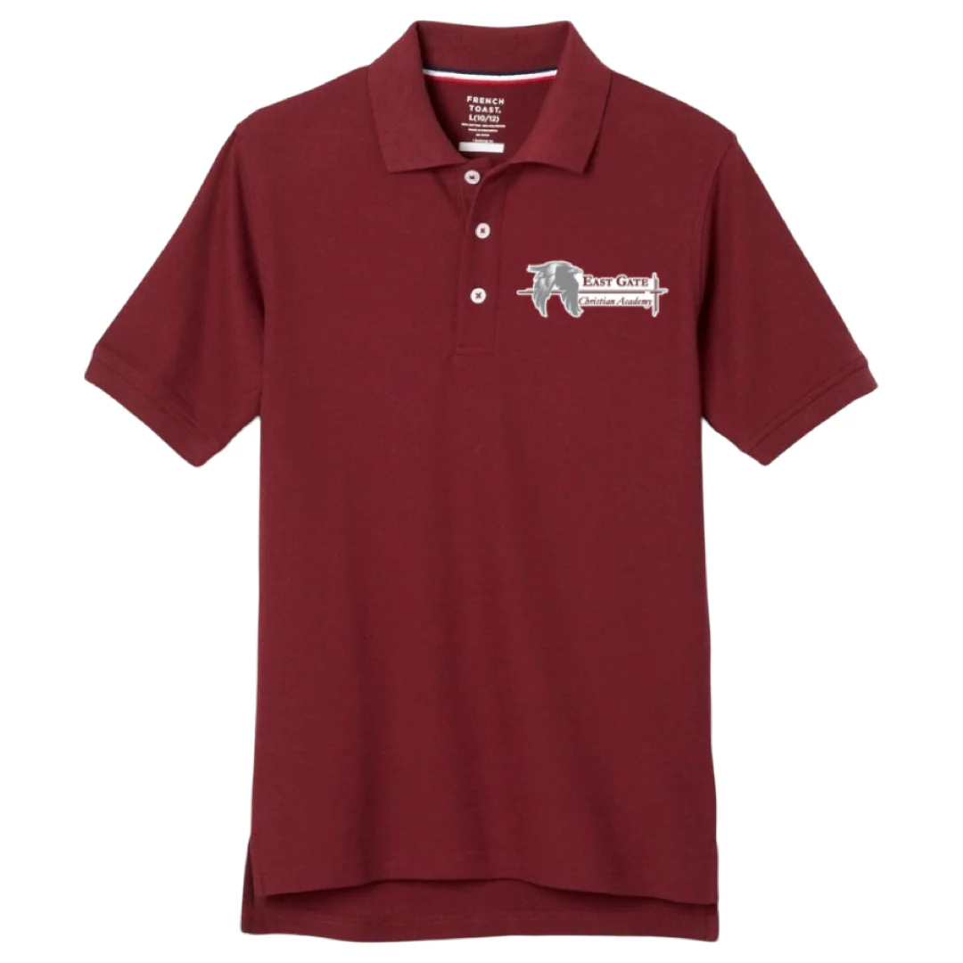 East Gate Christian Academy -  Co-Ed Short Sleeve Polo Shirt - Adults - Image 2