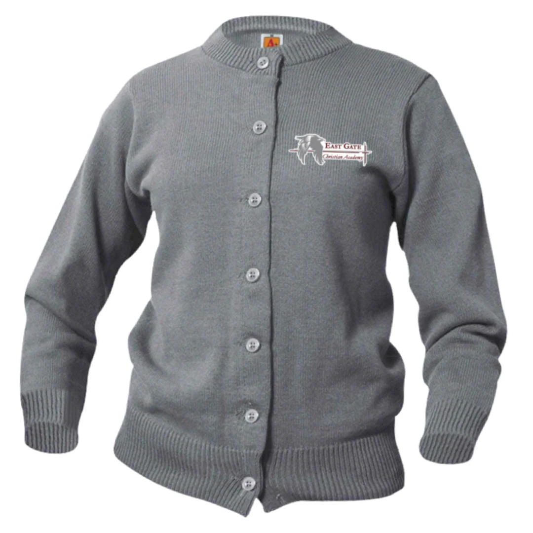 East Gate Christian Academy - Women's Crew Neck Cardigan - Image 3