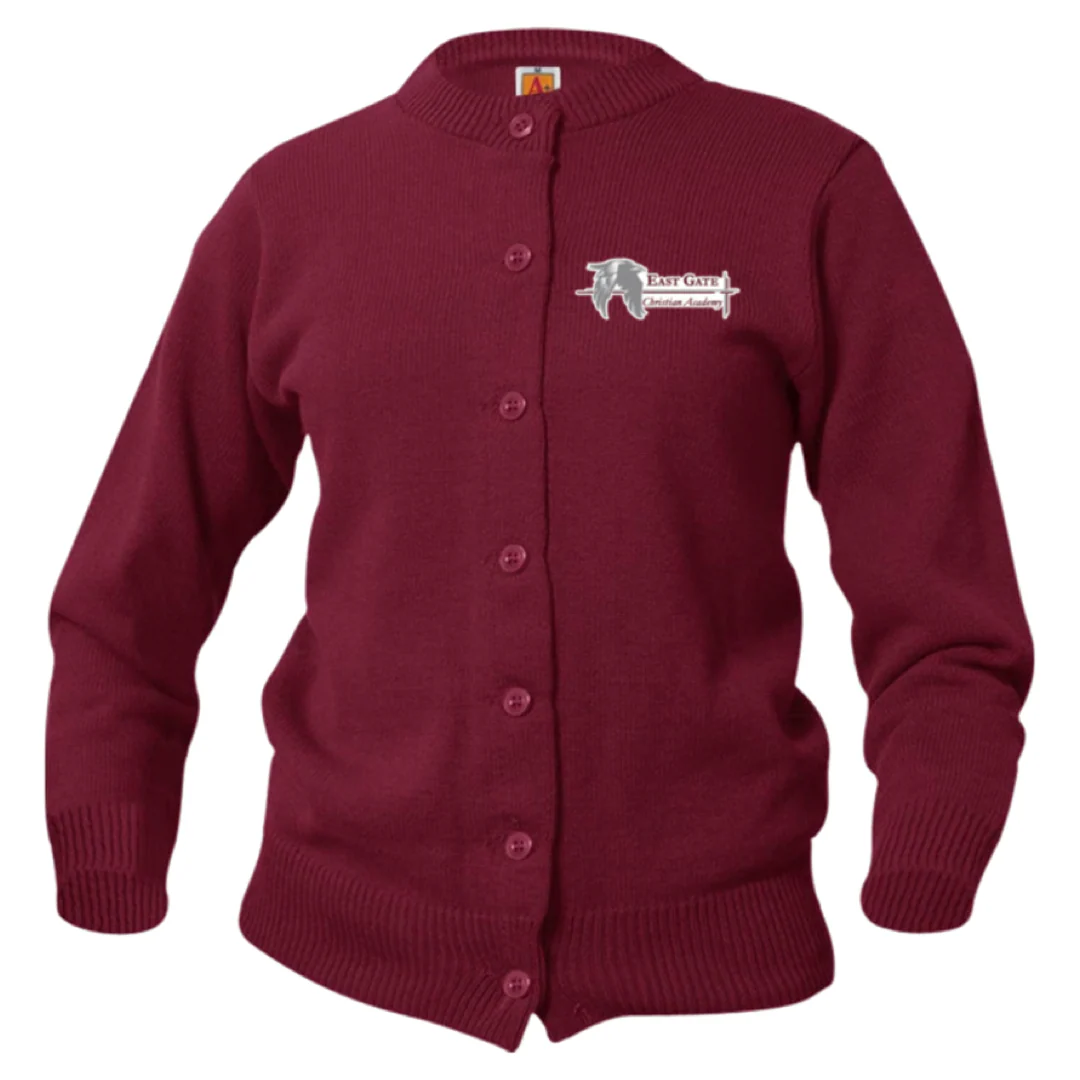 East Gate Christian Academy - Women's Crew Neck Cardigan - Image 5