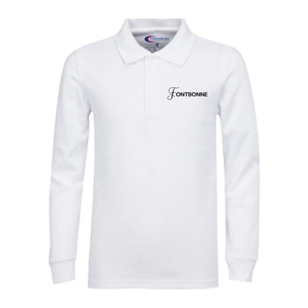 Fontbonne - Premium Long Sleeve Polo - Adult - Image 2