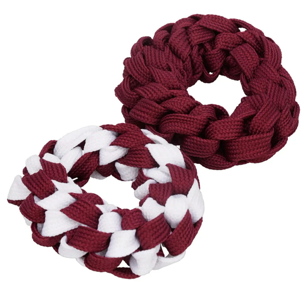 French Toast 2-Pack Shoelace Ponytail Holders - Image 2