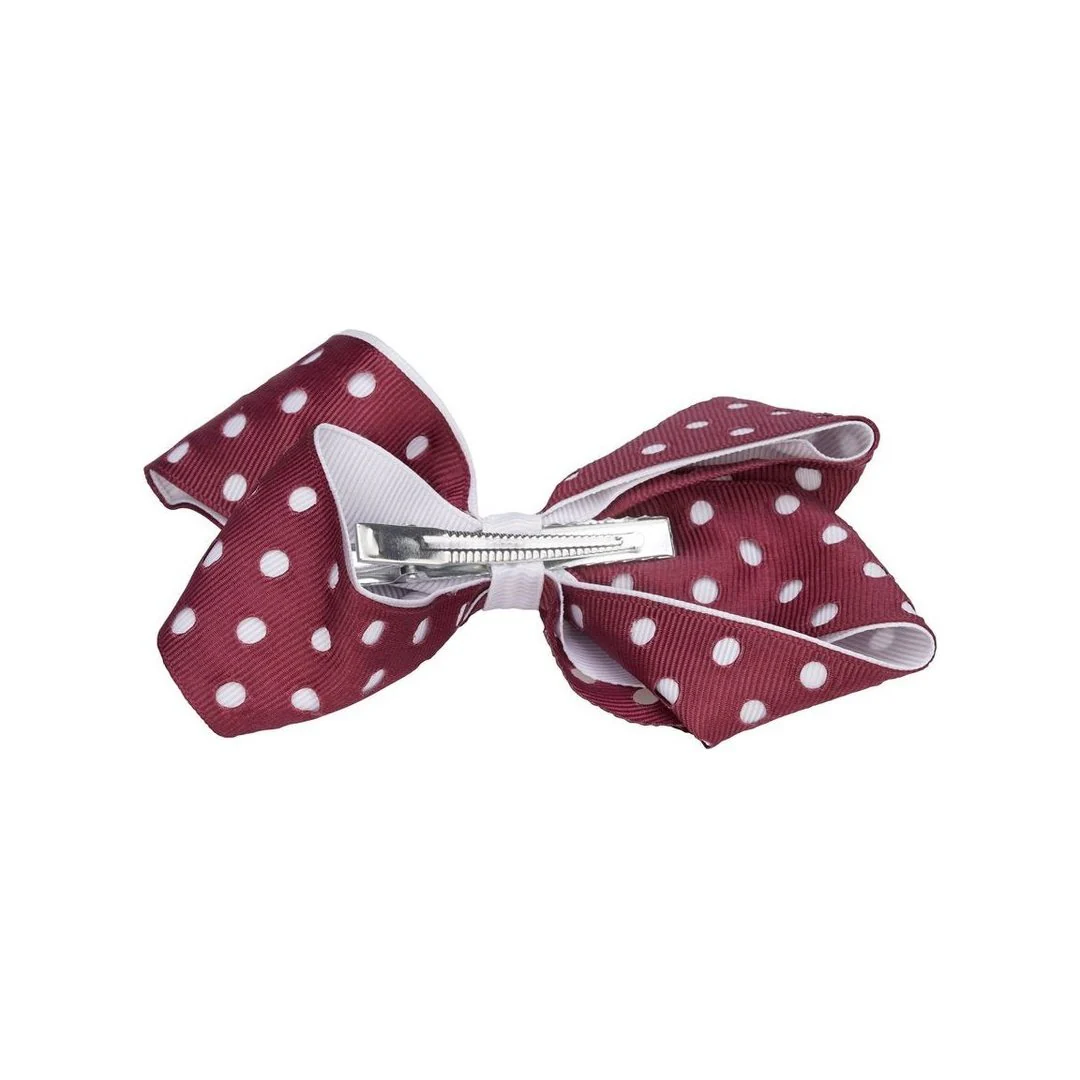 Polka Dot Bow Barrette - Image 4
