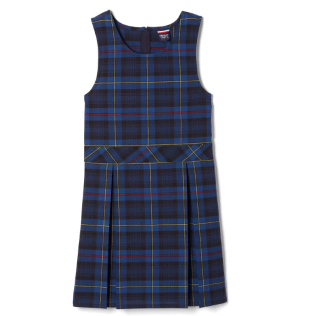 French Toast Girl's Plaid Box Pleat Jumpers - Image 13