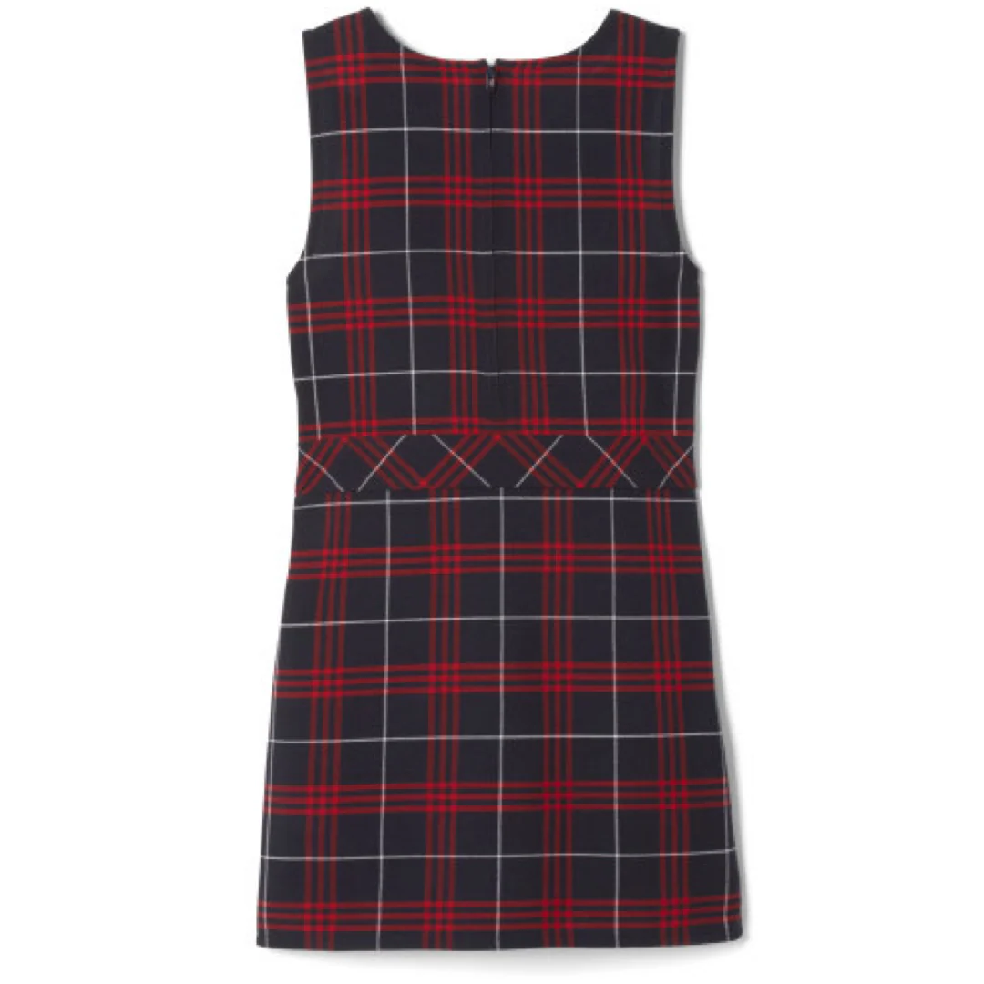 French Toast Girl's Plaid Box Pleat Jumpers - Image 6