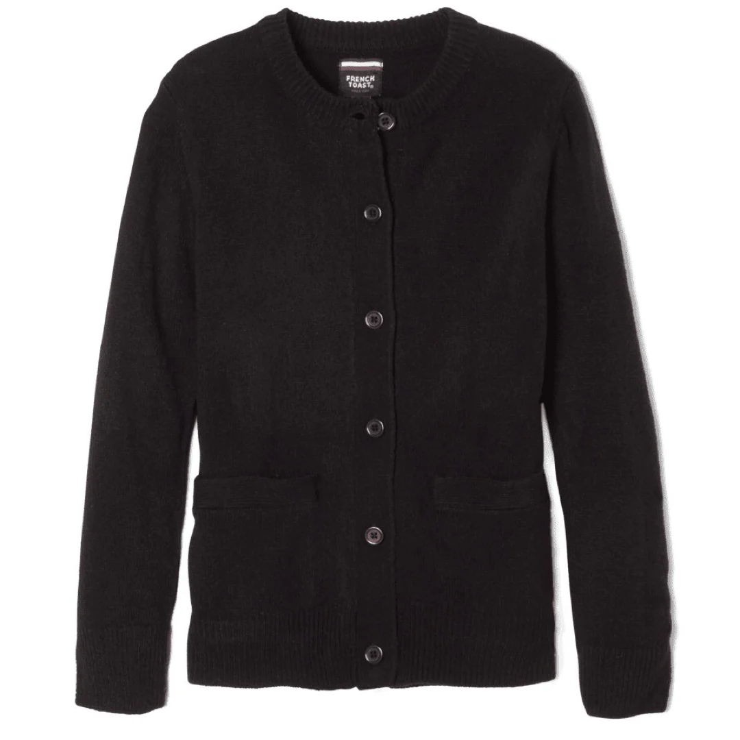 Girls Anti-Pill Crewneck Cardigan - Image 3