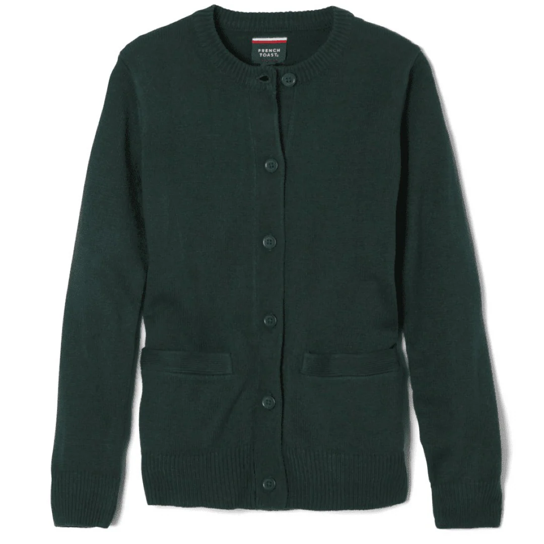 Girls Anti-Pill Crewneck Cardigan - Image 5