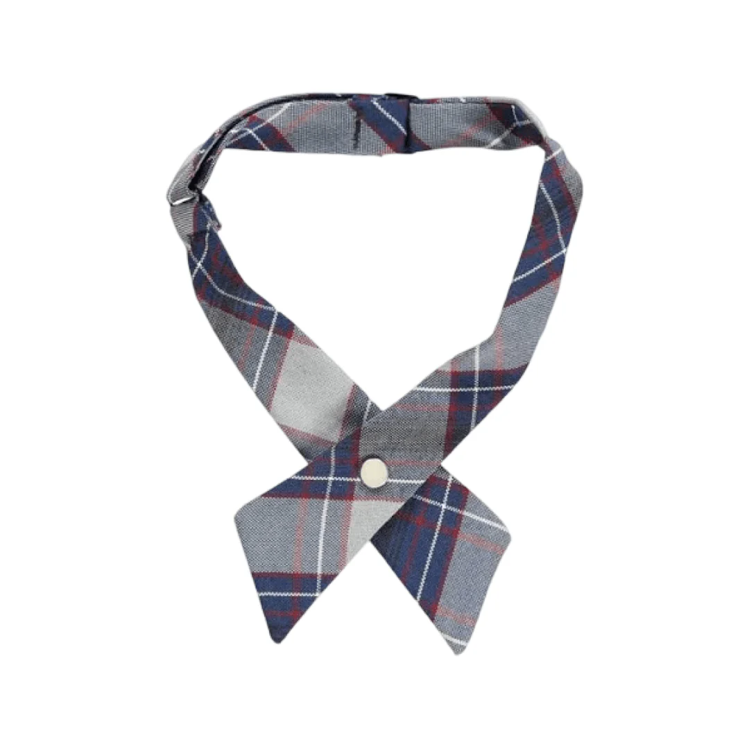 Girls Plaid Crossover Tie - One Size - Image 2