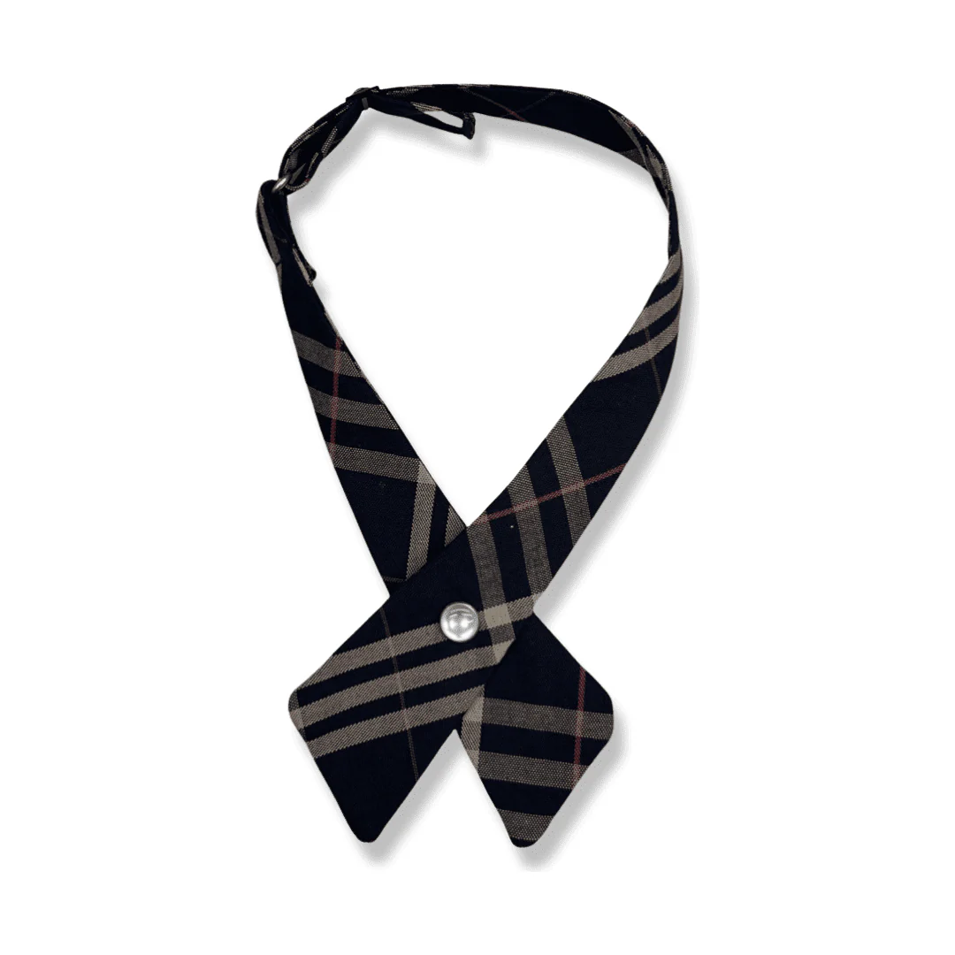 Girls Plaid Crossover Tie - One Size - Image 4