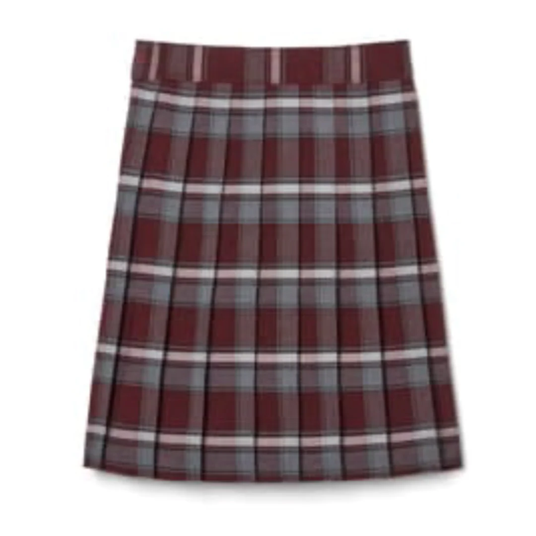 Girl's Plaid Pleated Skirt To The Knee - Image 16
