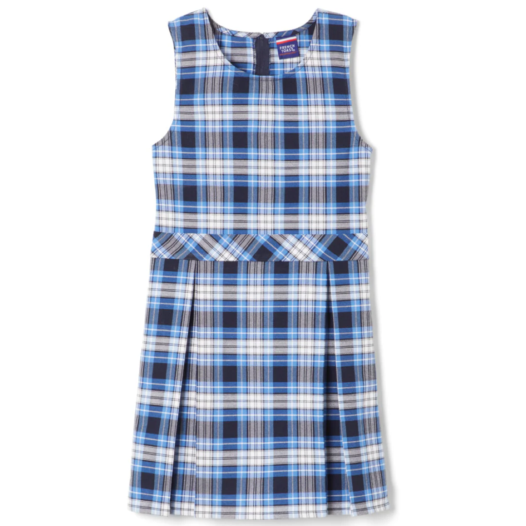 French Toast Girl's Plaid Box Pleat Jumpers - Image 9
