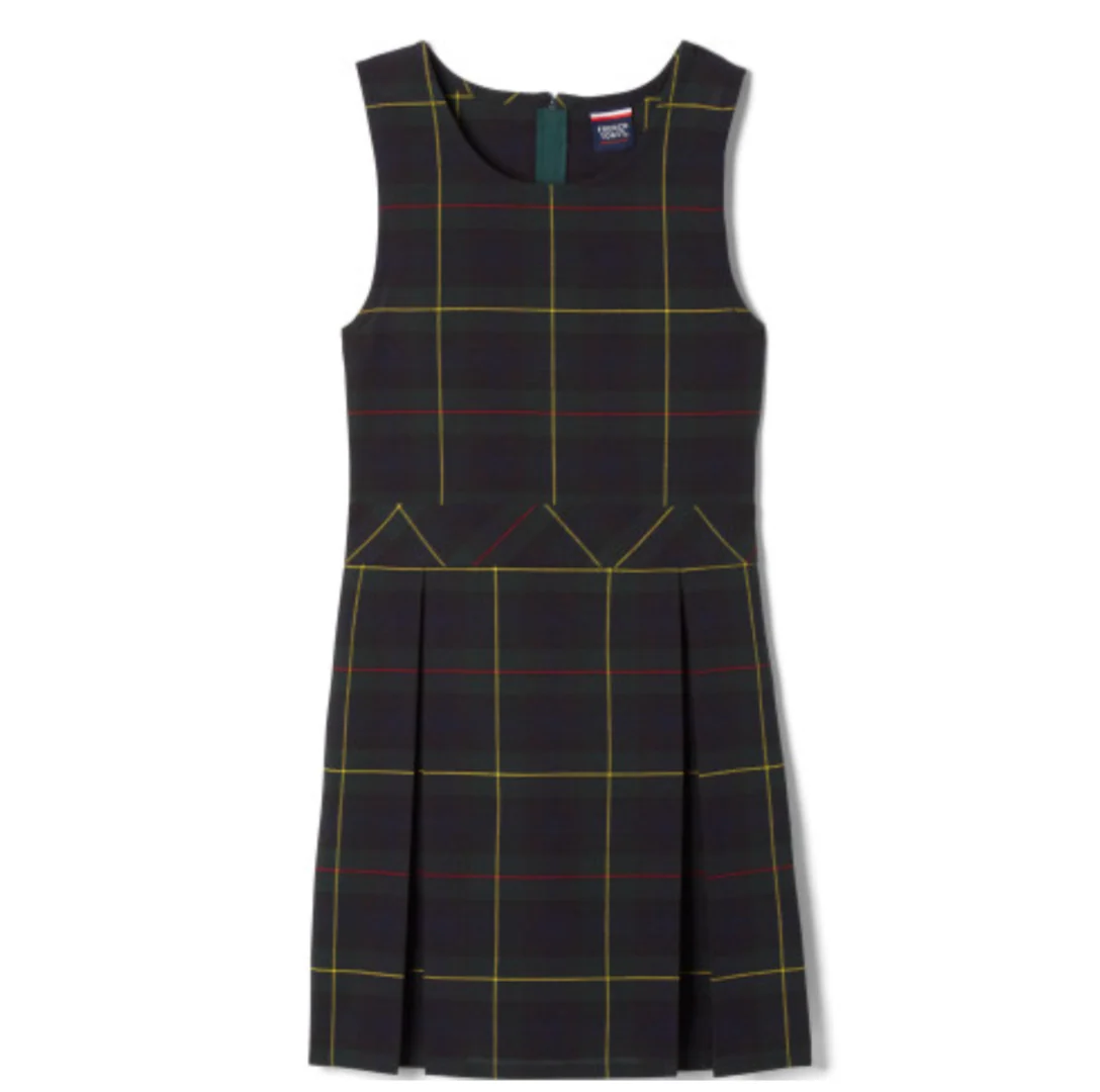 French Toast Girl's Plaid Box Pleat Jumpers - Image 11