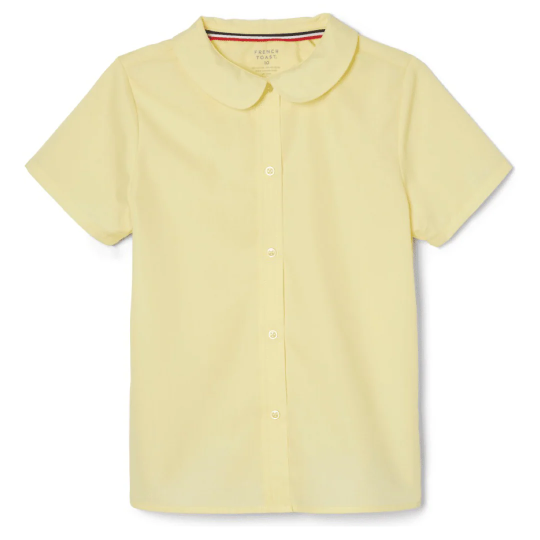 Girl's Plus Size Short Sleeve Peter Pan Blouse - Image 5
