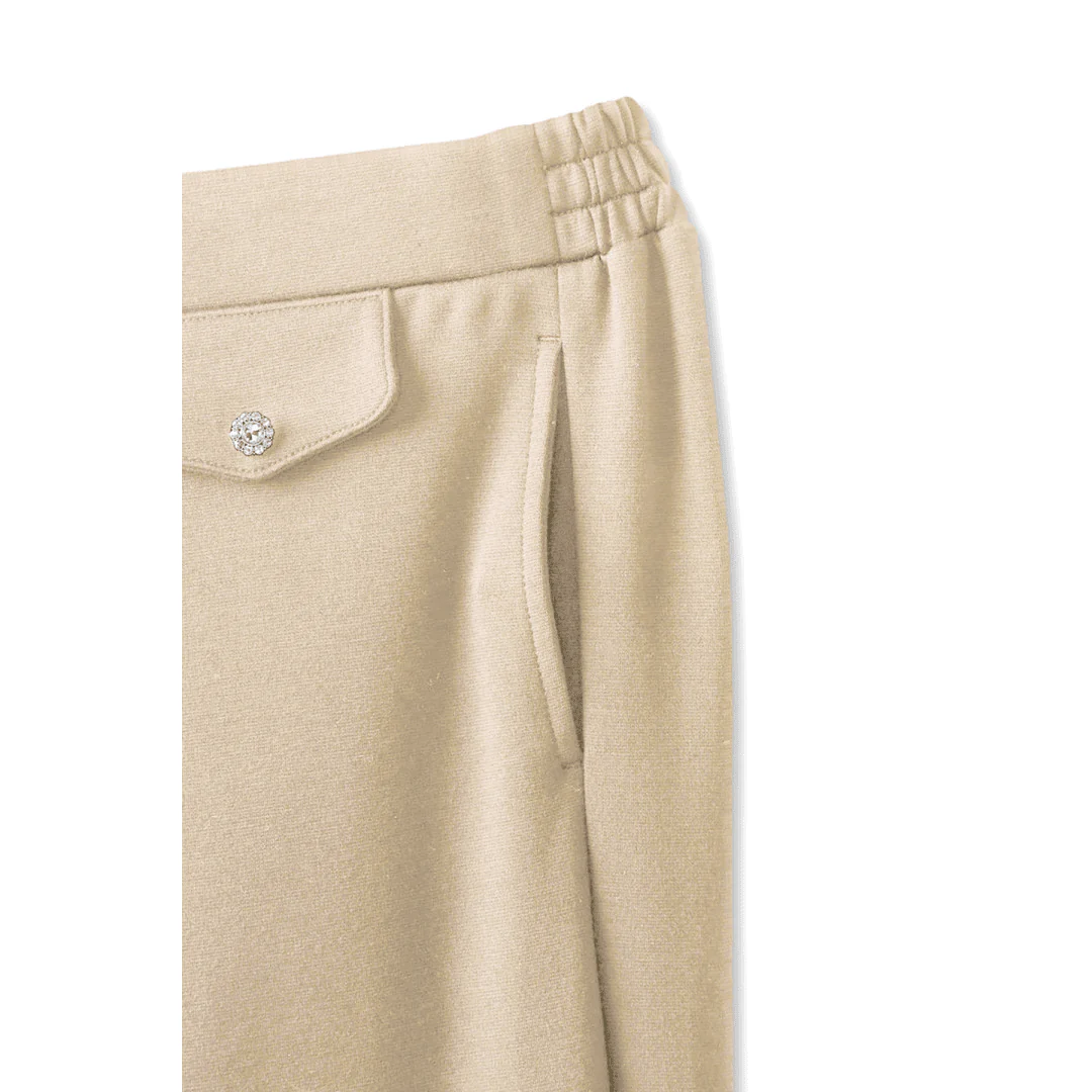 Girls' Pull-On Straight Fit Stretch Ponte Pant with Rhinestones - Image 7