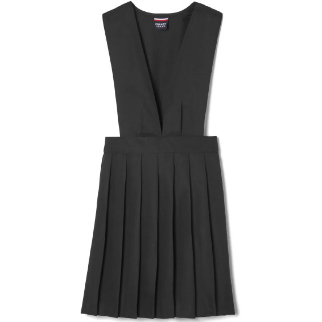 Girl's V-Neck Pleated Jumper - Image 6