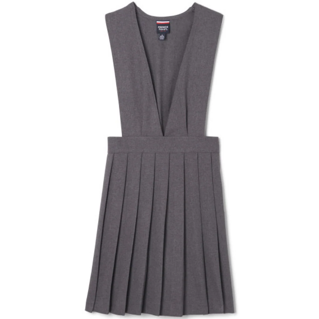 Girl's V-Neck Pleated Jumper - Image 8