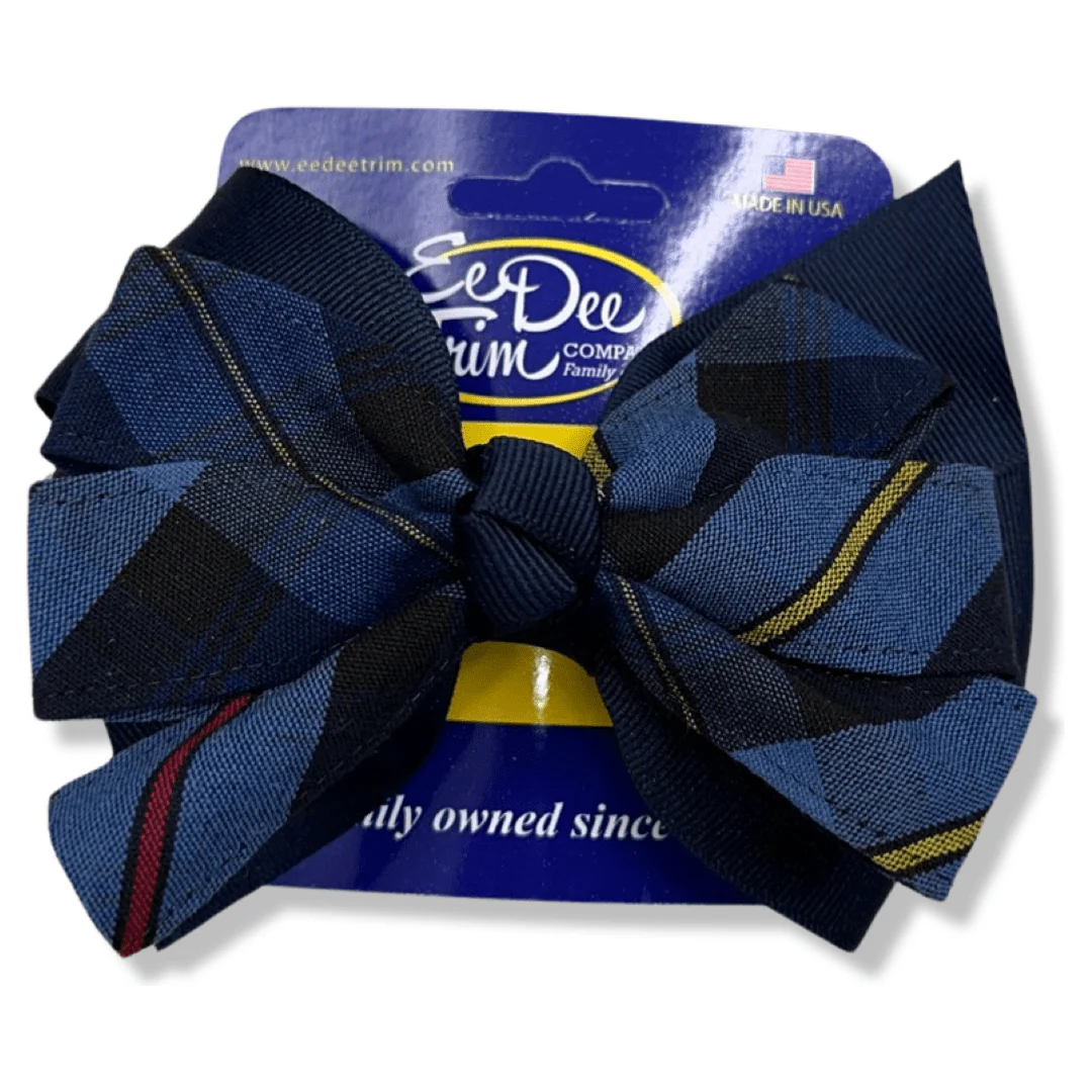 Harbor Christian Academy - Large Pinwheel Bow - Plaid P41 - Image 2