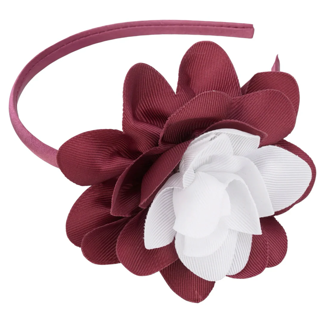 Headband with Grosgrain Flower - Image 2