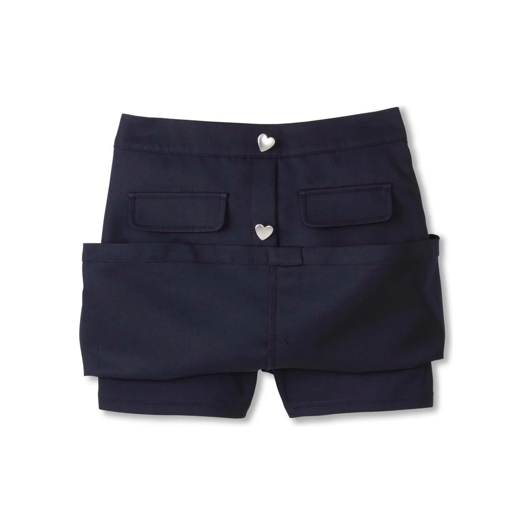 Pull on Scooter with Pockets and Heart Buttons - Image 8