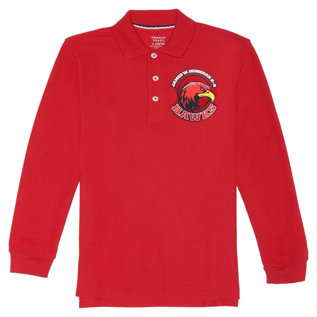 Hennigan School Long Sleeve Polo - Grades K-5 - Kids - Image 2