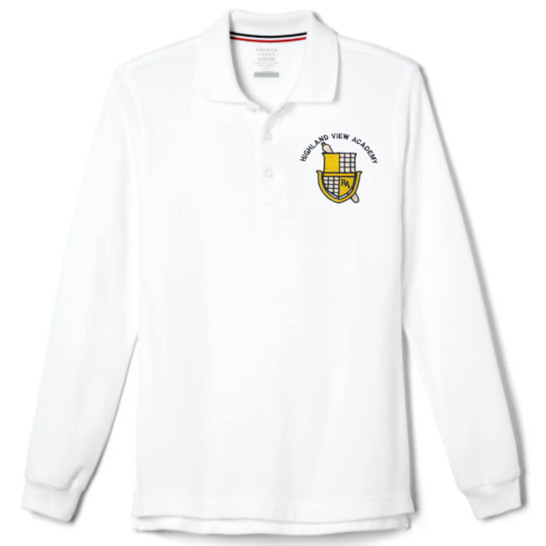 Highland View Academy - Co-Ed Youth / Adult Long Sleeve Pique Polo - Image 4