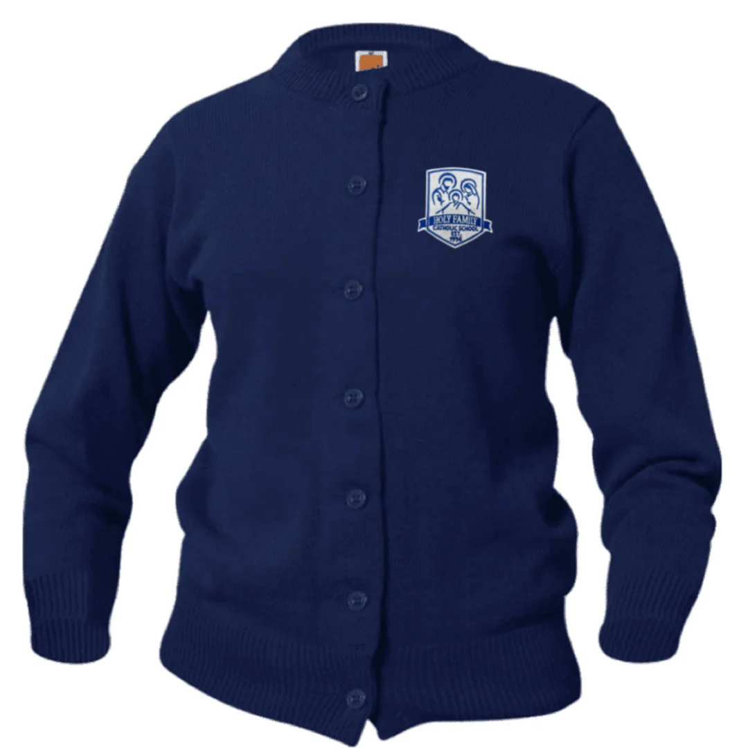Holy Family Catholic School  - Crew Neck Cardigan -  Young Women's