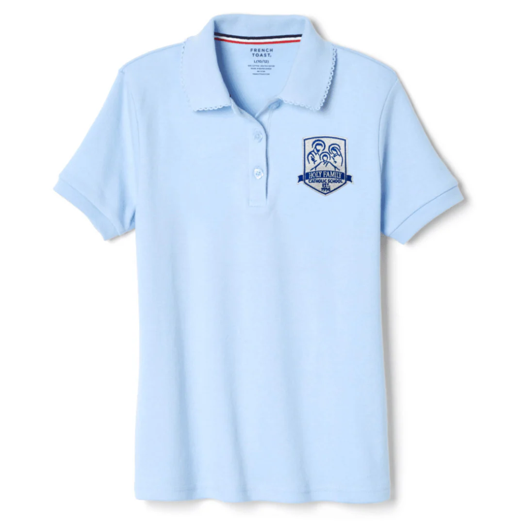 Holy Family Catholic School - Girl's Plus Size Short Sleeve Picot Collar Polo - Image 2