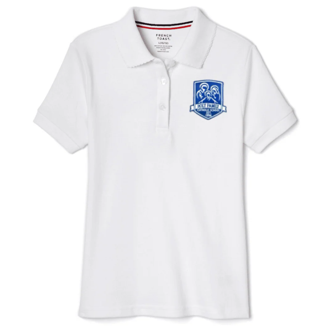 Holy Family Catholic School - Girl's Plus Size Short Sleeve Picot Collar Polo - Image 3