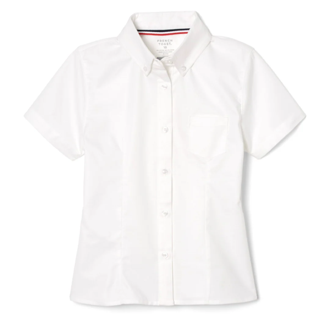 Holy Family Catholic School - Girl's Short Sleeve Fitted Oxford Shirt - Plus Size